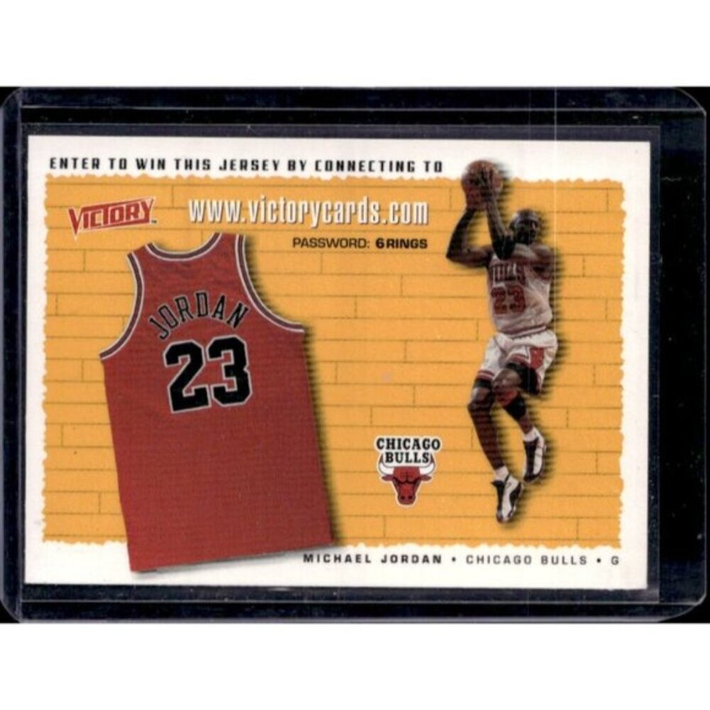 1999-00 Upper Deck Victory Michael Jordan Jersey Card Chicago Bulls Contest Card